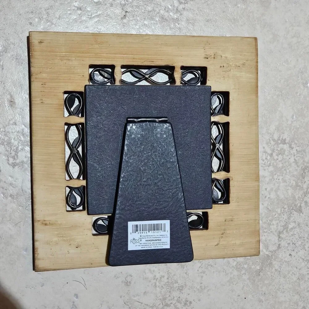vintage cottagecore whimsigoth painted wooden metal frame